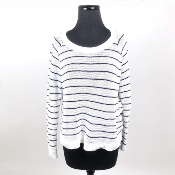 Madewell Sweaters - Madewell size Medium Striped Cotton Sweater